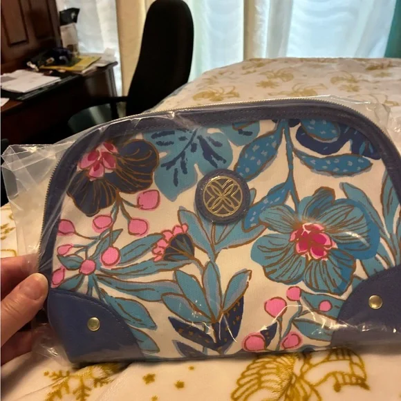 NWT Lilly Pultizer Breezy Aqua Best Fronds Forever Blue, Pink & White - Picture 2 of 5